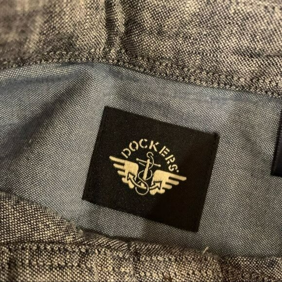 Dockers men’s denim blue long sleeve button up shirt regular fit - M - Picture 11 of 12